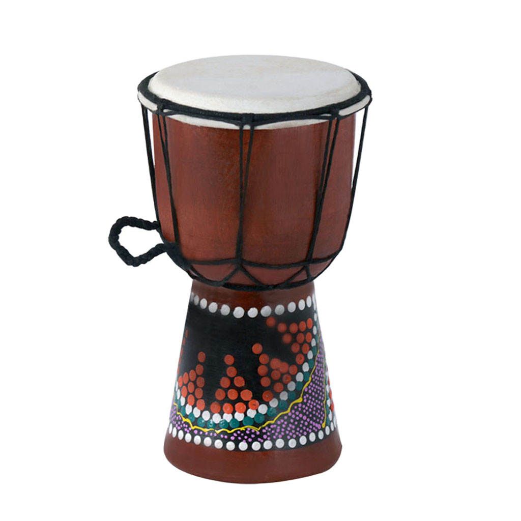 Mahogany Djembe African Hand Drum Craft Gift For Kids Adult 8 X 12.7cm