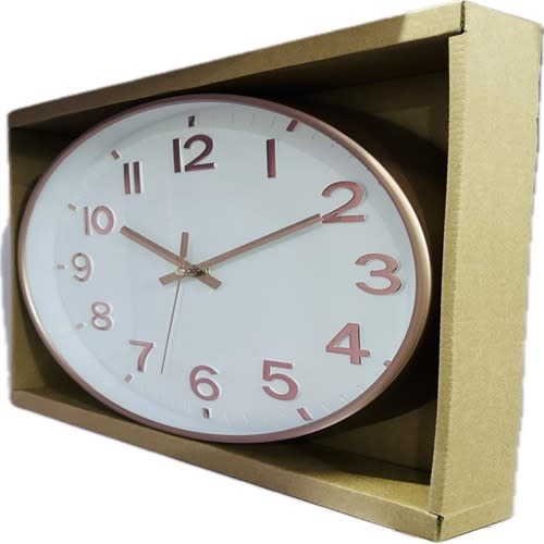 Vintage Numbered White Clock + Free Gift