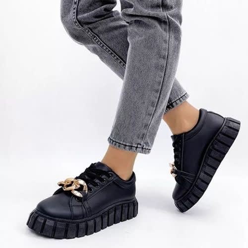 New Female Fashionable Sneakers - Black