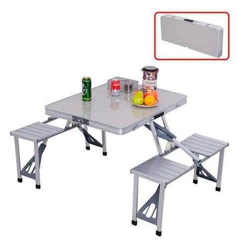 Luxury Picnic Aluminum Alloy Folding Table With Chairs