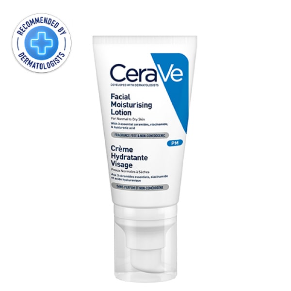 Facial Moisturizer For Normal Dry Skin W3 Essential Ceramides Niacinamide  Hyaluronic Acid - 52ml