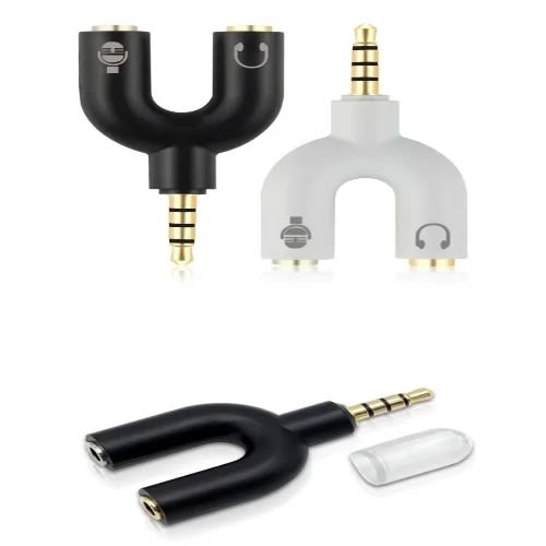 4 Pieces 3.5mm Male Jack To 2 Female Headphone Audio Splitter