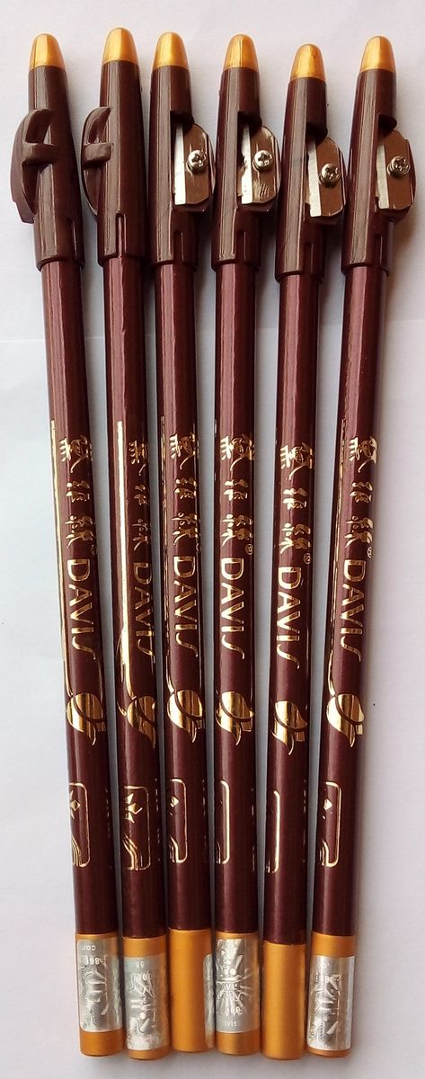 6PCS 018 BROWN EYEBROW AND EYELINER PENCIL