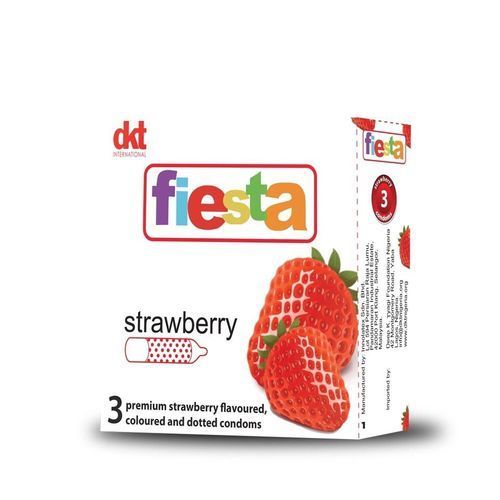 Strawberry Condoms 3pcs In 1pack - 6packs