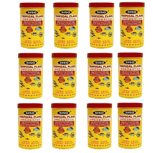 Siso - Flakes Type Fish Food For Aquarium Fishes - 50g X 12pcs