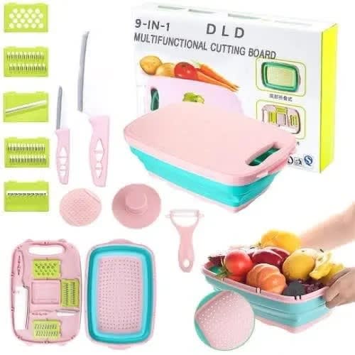 Multifunctional Cutting Board With Vegetable Slicer & Cutter - 9 In1