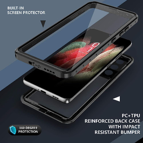 Oterkin For Samsung Galaxy S21 Ultra Case,s21 Ultra Waterproof Case With Built-in Screen