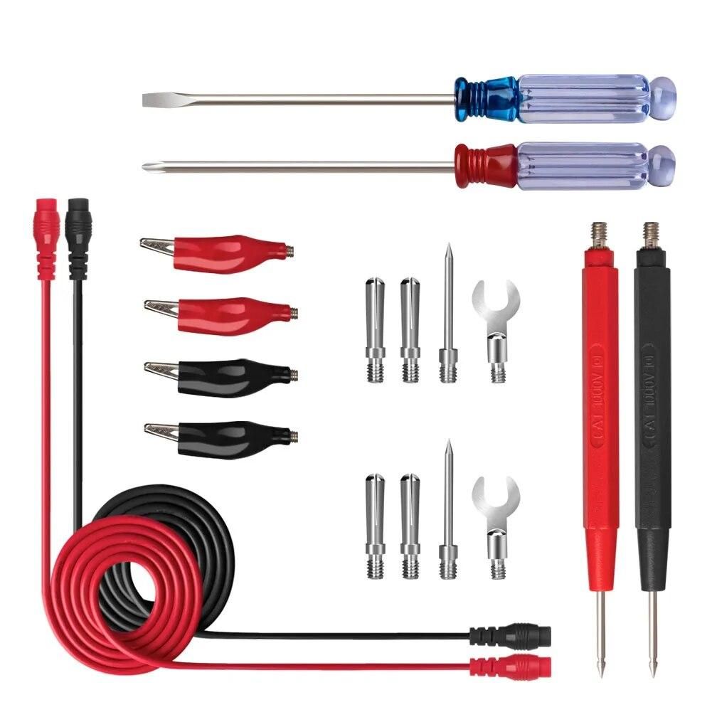 18PCS Set Universal Digital Multimeter Probe Test Leads Multi Meter Needle Tip Tester Pin Probe Wire Pen Cable Test Line Kit