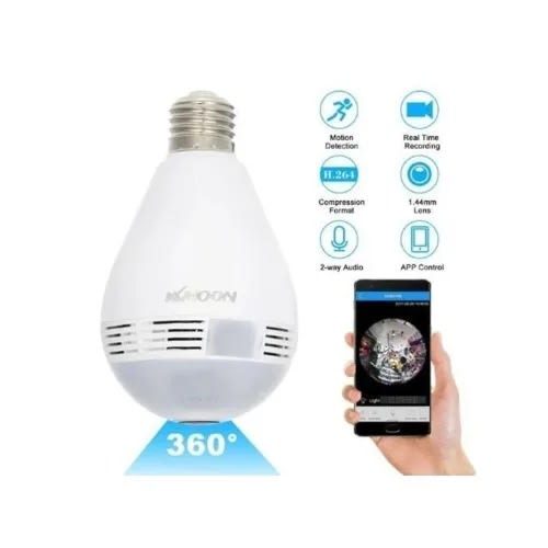 360 Degree Wireless Light Bulb IP Camera With WIFI