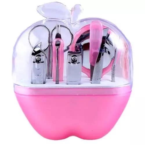 Apple Shaped Pedicure & Manicure Set Kit - Pink