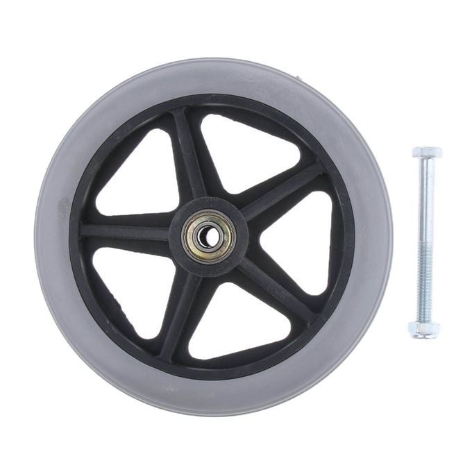 6" Silent Wheelchair Replacement Front Wheel 8mm Castor Gray 6inch