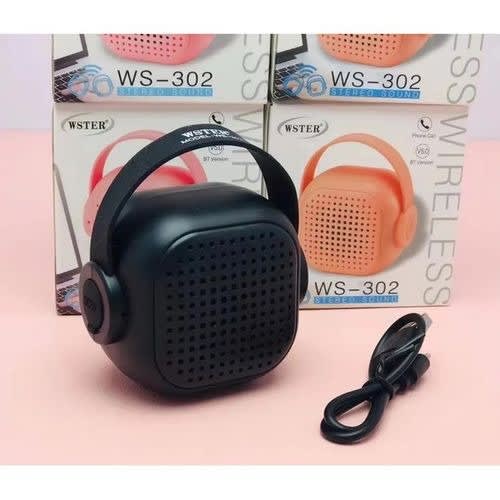 Wster Ws-302 Portable Mini Bluetooth Wireless Speaker System - Black
