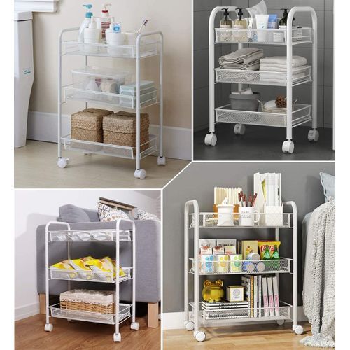 Multi-Purpose Steel Trolley Shelves - 3 Layers Steel Shelf