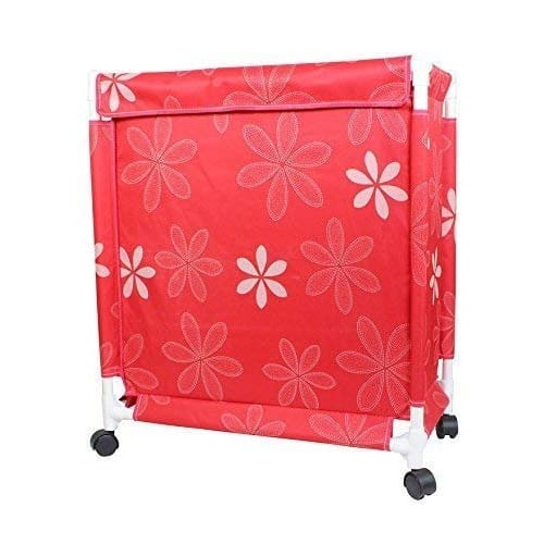 Oxford Cloth Folding Laundry Storage Basket - Red