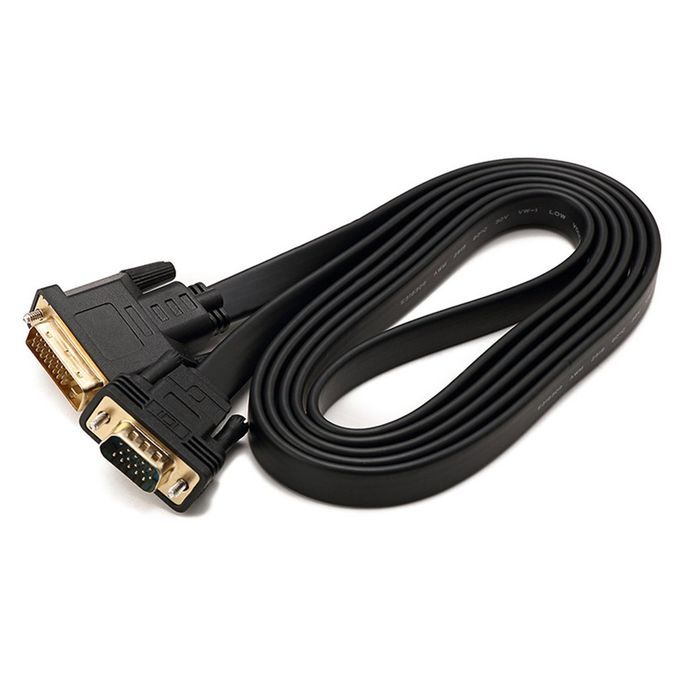 DVI24+1 Turn VGA Flat  Able With   TV HD  Able Easy To  Arry Plug And Use-black
