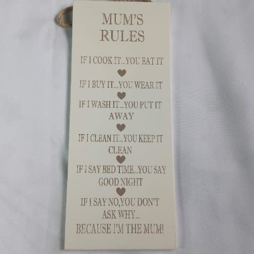 Mums Rule Wall Decor