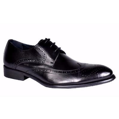 Classic-Lace-up Brogues for Men - Black