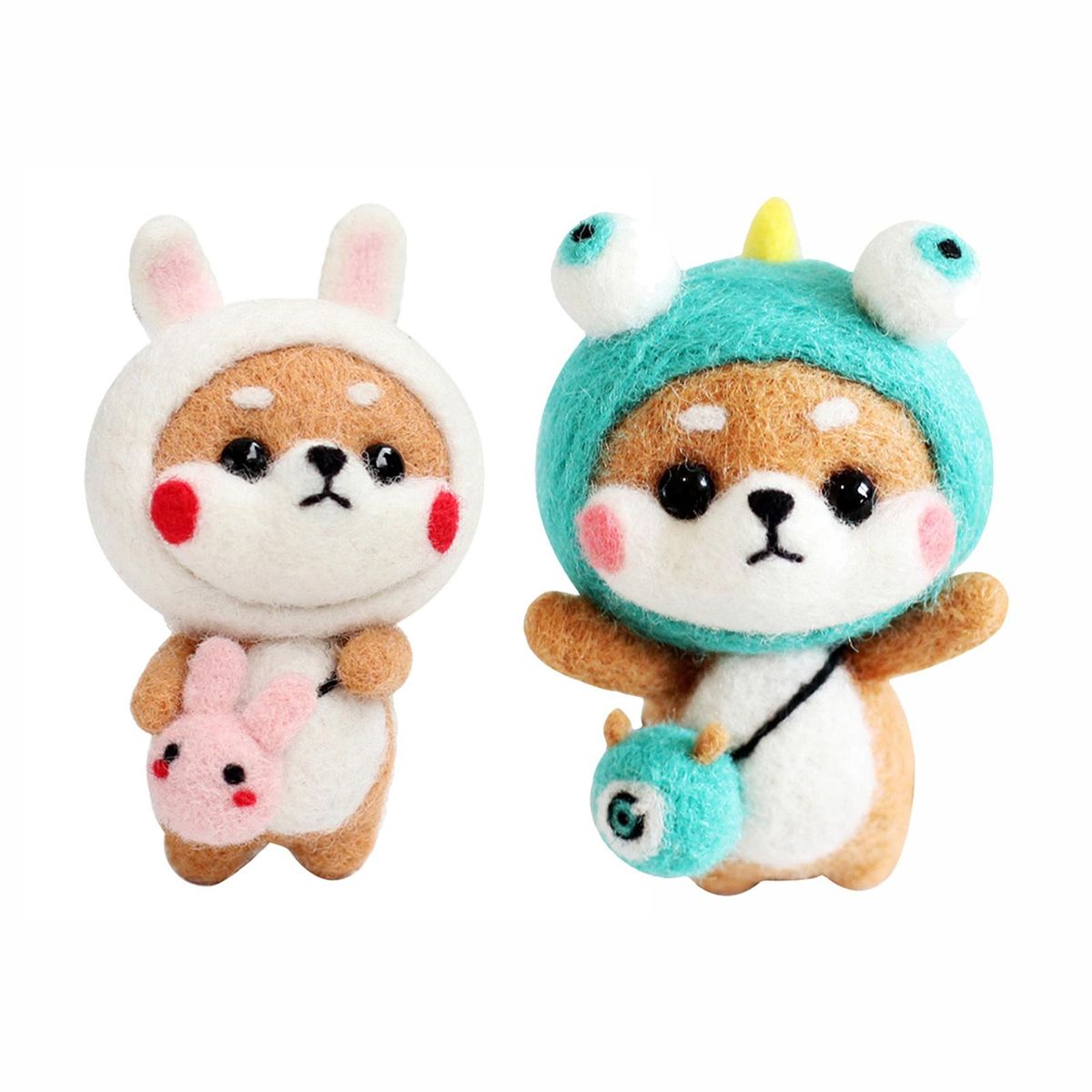 2 Lovely Dog  Felting Kit For Beginners With Tools