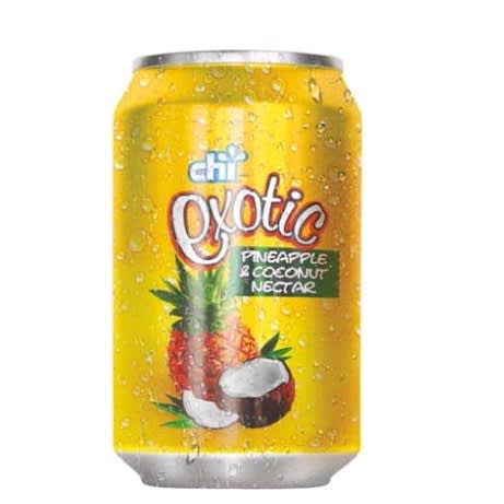 Exotic Sparkling Pineapple & Coconut Nectar Can - 330ml&times;24