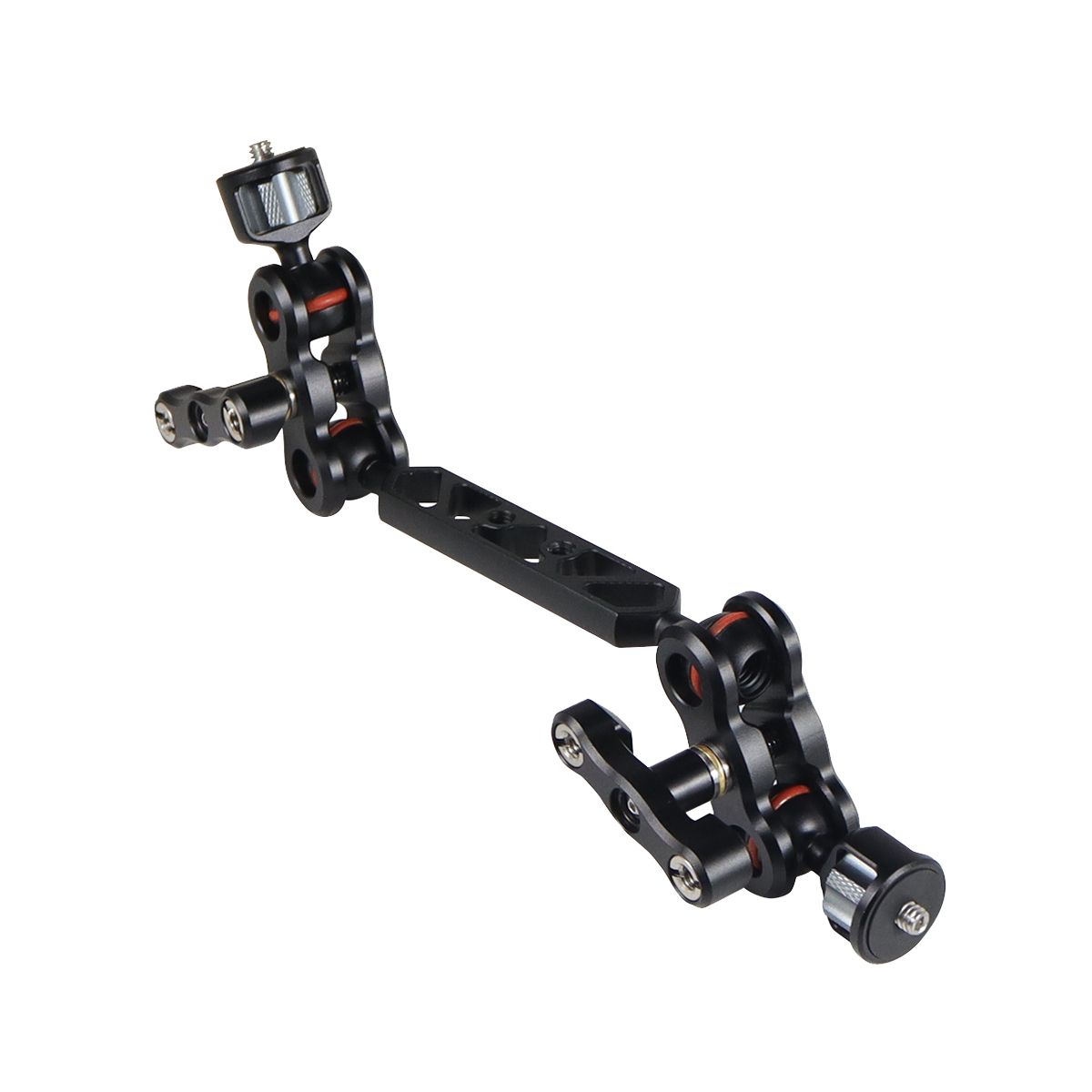 5Inch Aluminum Camera Articulating Arm Dual Ballhead Extension Bar with 14Inch Screws for DSLR Camera Support
