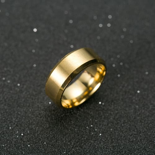 Titanium Gold Ring