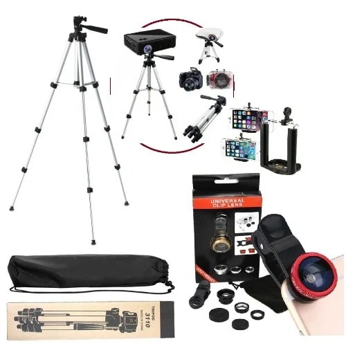 3110 Tripod Stand For Camera With 3 In 1 Camera Lens