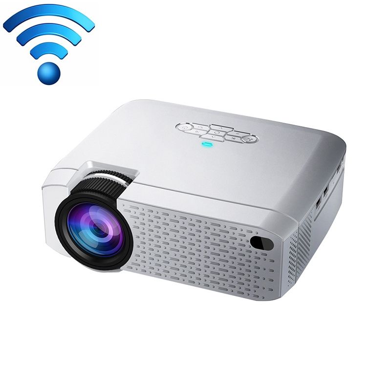 D40W 1600 Lumens Portable LED HD Digital Projector, Mirroring Version (Silver)