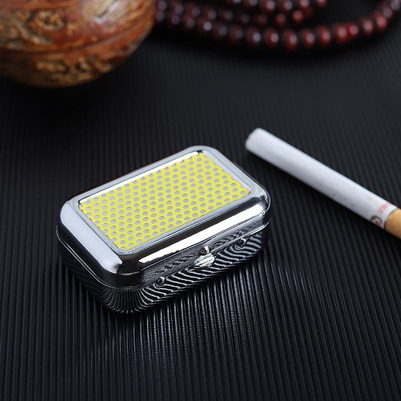 Portable Ashtray Outdoor Travel Street Mini Ashtray Stainless Steel Sealed Ash Tray Pocket Ashtray Smoking Accessories