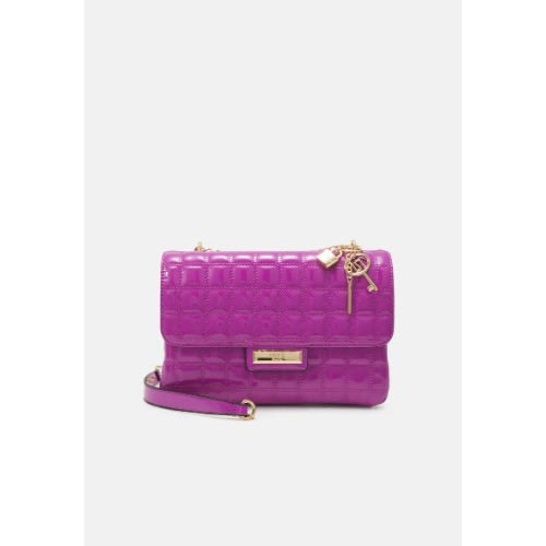 Patent Quilted Crossbody - Purple