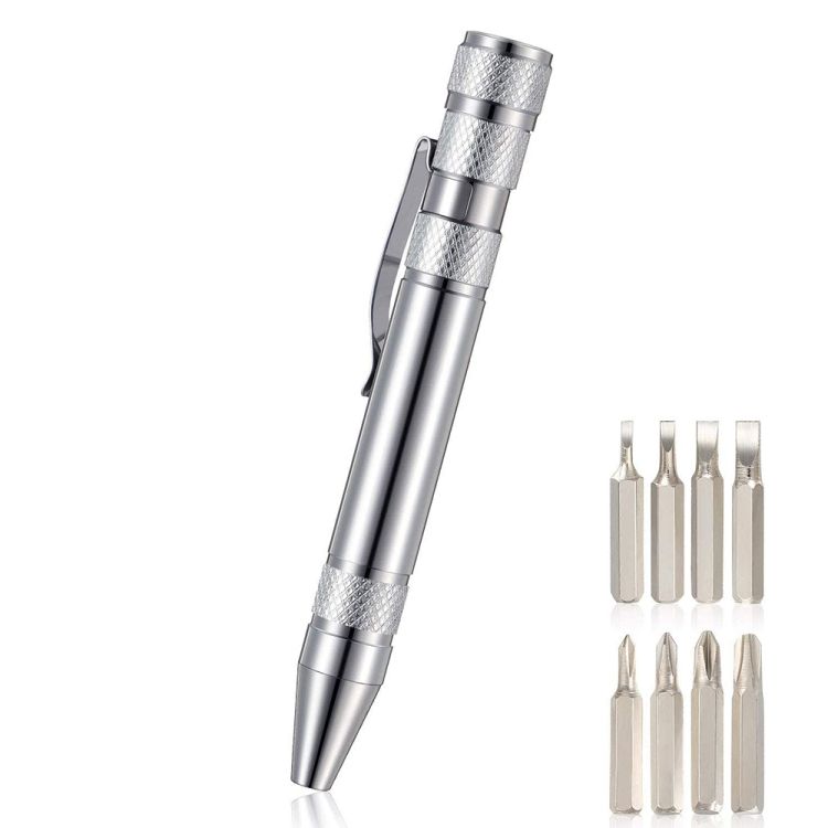 8 In 1 Multifunctional Mini Aluminum Tool Pen Screwdriver Set