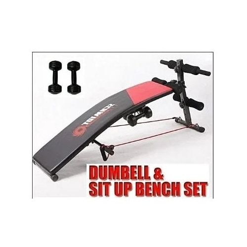 Ab Adjustable Weight Bench Multiple Muscle Exercise Workout With Dumbbells