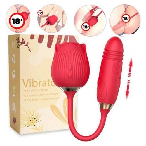 Adult Sex Toy - G Spot Dildo Sucking Rose Vibrator