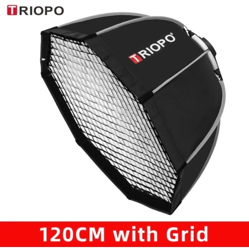 Foldable Octagon Bowens Mount Softbox With Grid - 120cm