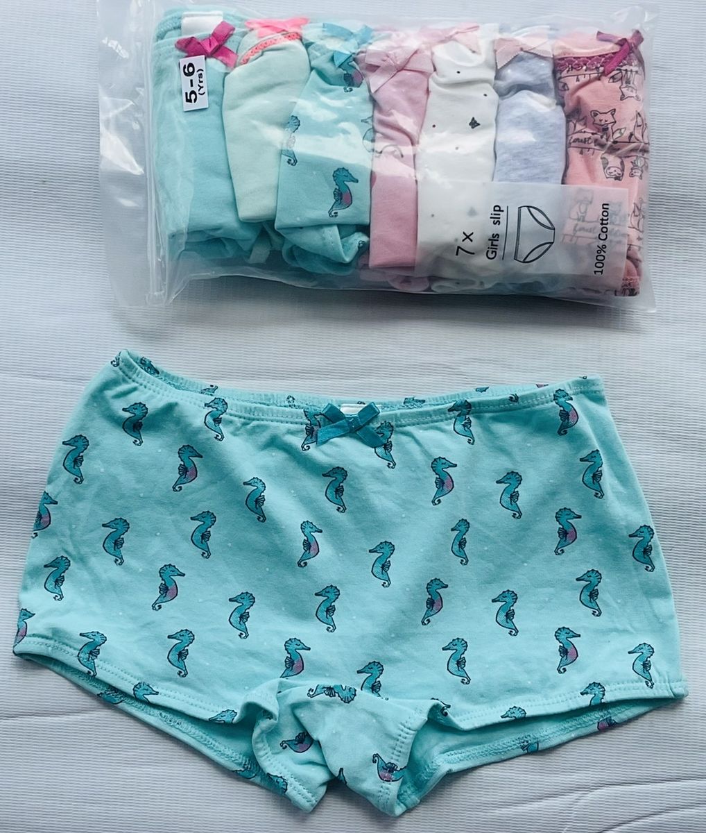 5-6 Yrs 7 Pack Colored Girls-B6