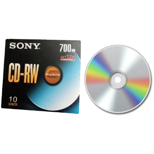 Cd-rw Rewritable  700mb - Pack Of 10 Pieces