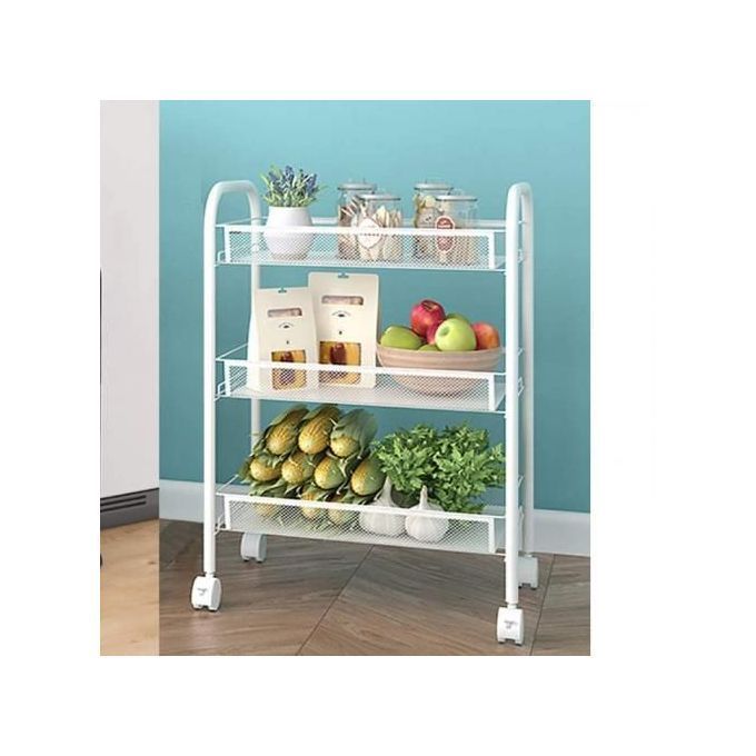 3 Layers Multi-Purpose Steel Shelf - Steel Trolley Shelves