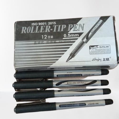 Roller-tip Pen - Black - 05mm - Pack Of 12