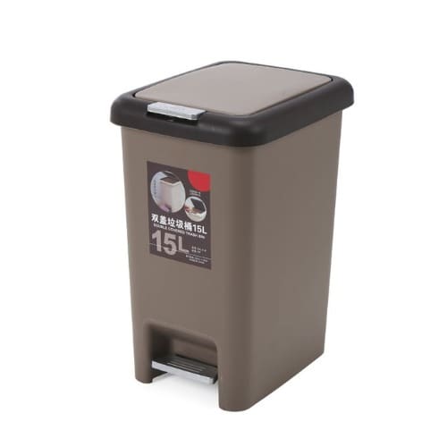 Plastic Pedal Bins Living Room Kitchen Trash Can - 15L