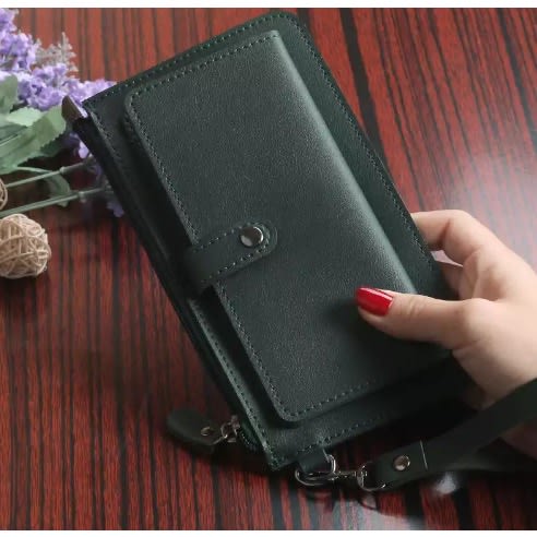 Women's Multifunctional Pu Leather Wallet With Organizers - Deep Green