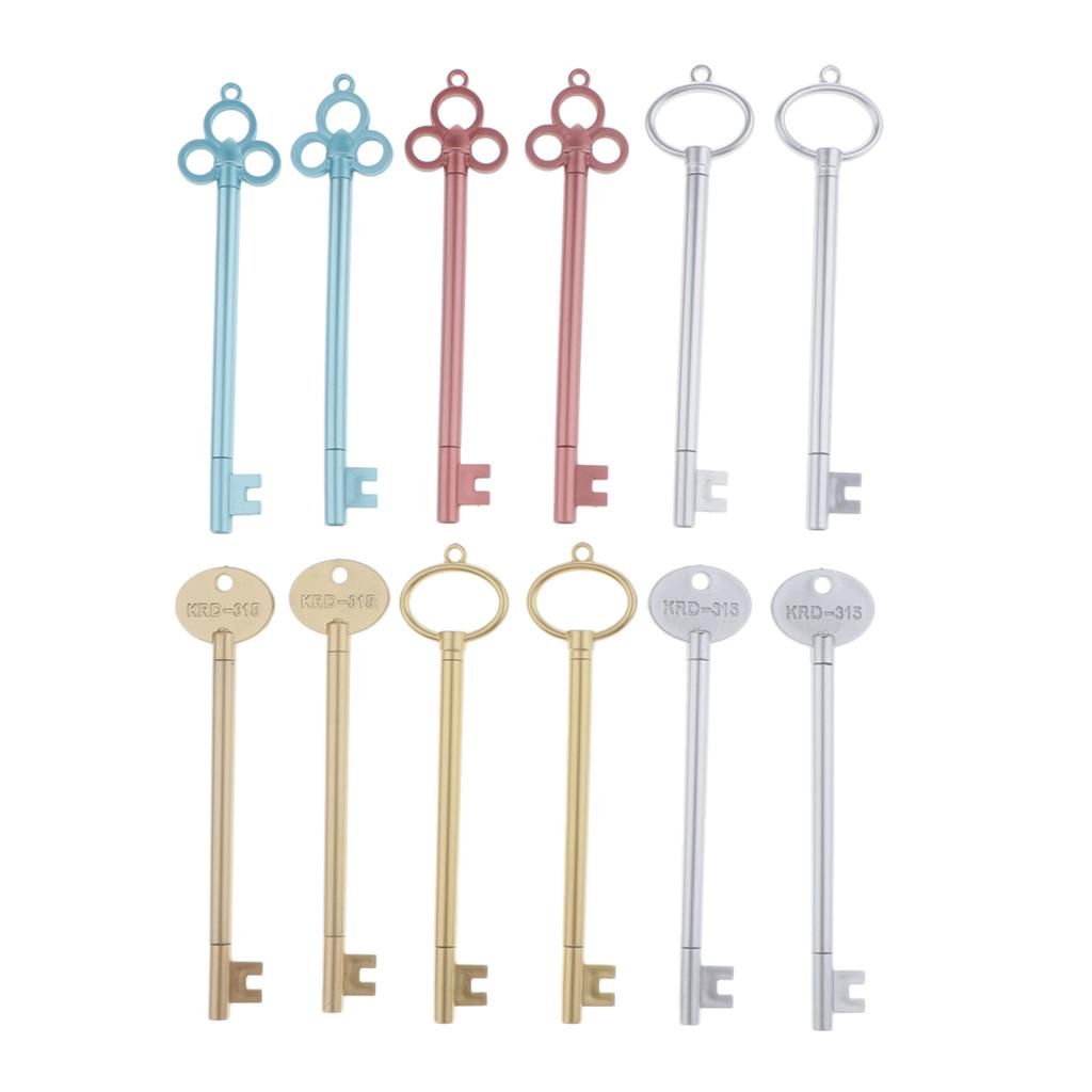 12x Creative Key Shape  Ball Pens School Roller Pen Smooth