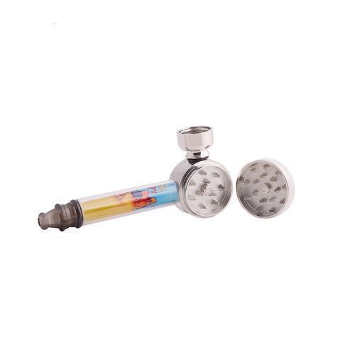 Smoking Pipe With Metal Grinder And Weed Crusher