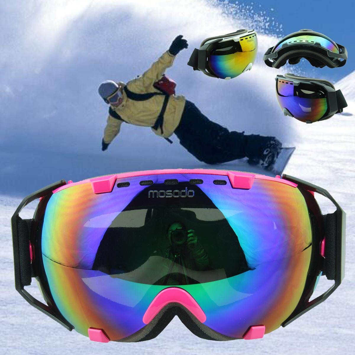 Mosodo Skiing Snowboard Adult Anti-fog UV Snow Ski Spherical Dual Lense White Box (msd72-w02)