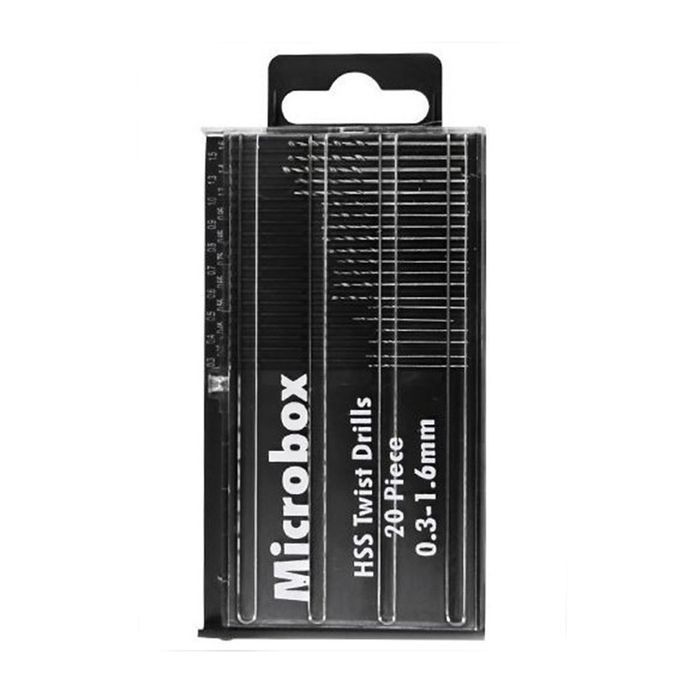 20p S 0.3-1.6mm Titanium  Oated Twist Drill Bits HSS Woodworking Tool Set-silver