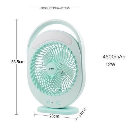 Kamisafe Multi-functional Rechargeable Table Fan With Led Light
