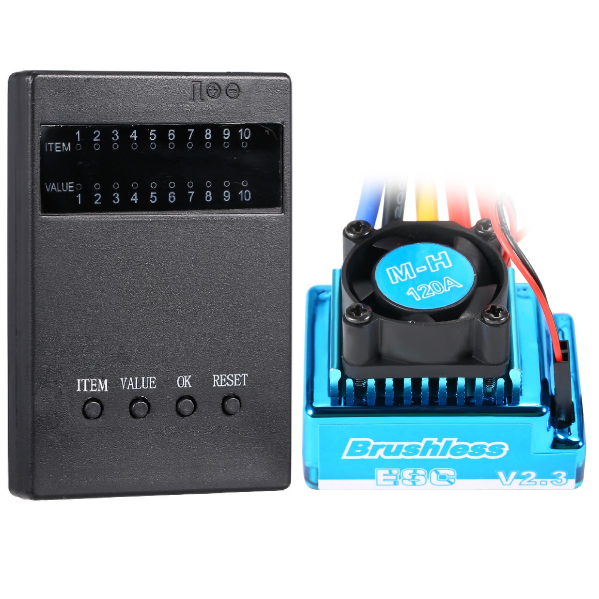 120A Brushless ESC Waterproof And Programming Card Combo Set