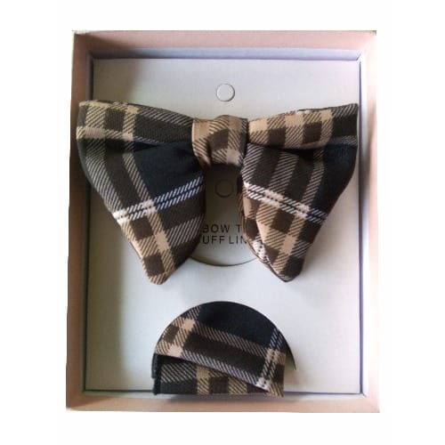 Checkered Brown Bowtie