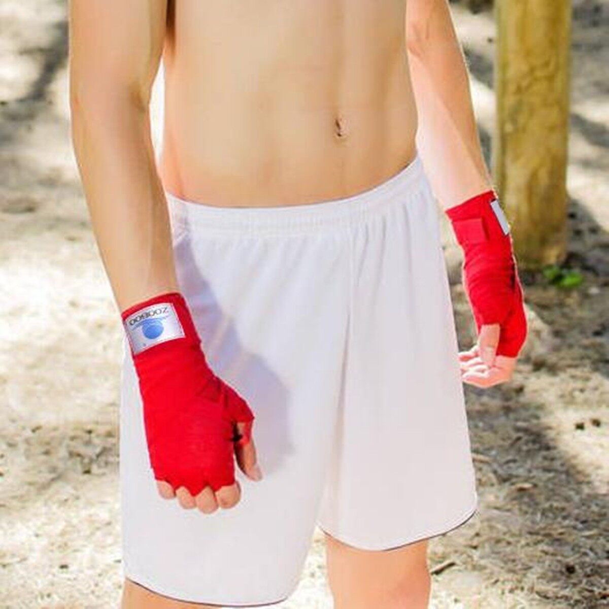 1 Pair Unisex Boxing Hand Wraps Muay Bandages Wrist Protecting Fist Punching 5M Red Red (red)