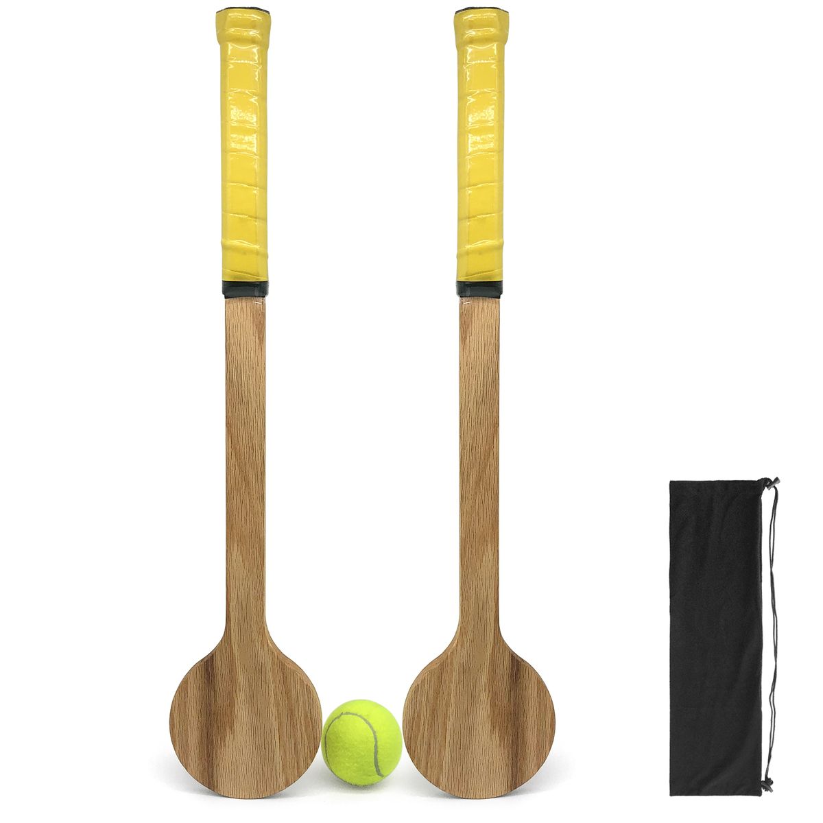Tennis Training Racket With Tennis Ball Set Wooden Tennis