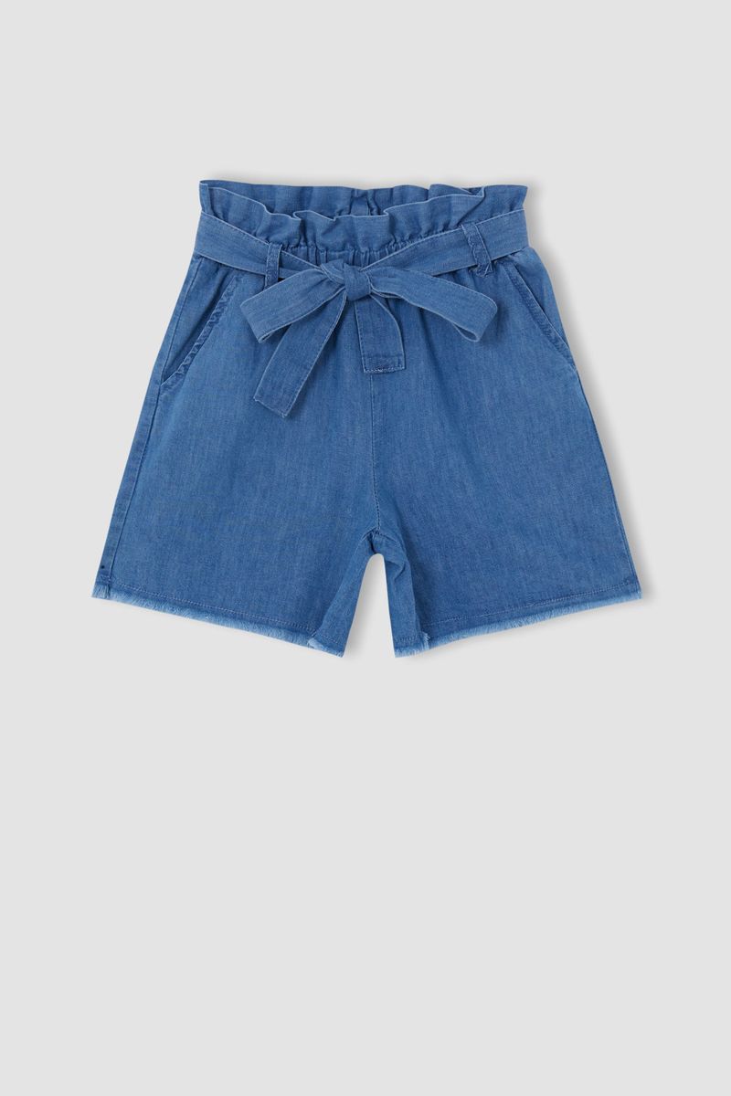 Girl Regular Fit Denim Short - Blue