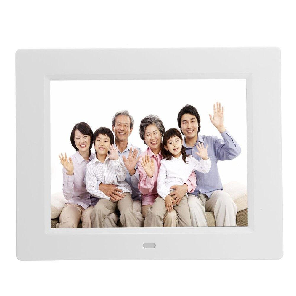 7'' TFT LCD HD Digital Photo Audio Video Music Clock Frame Auto Player W/ Remote White EU White EU